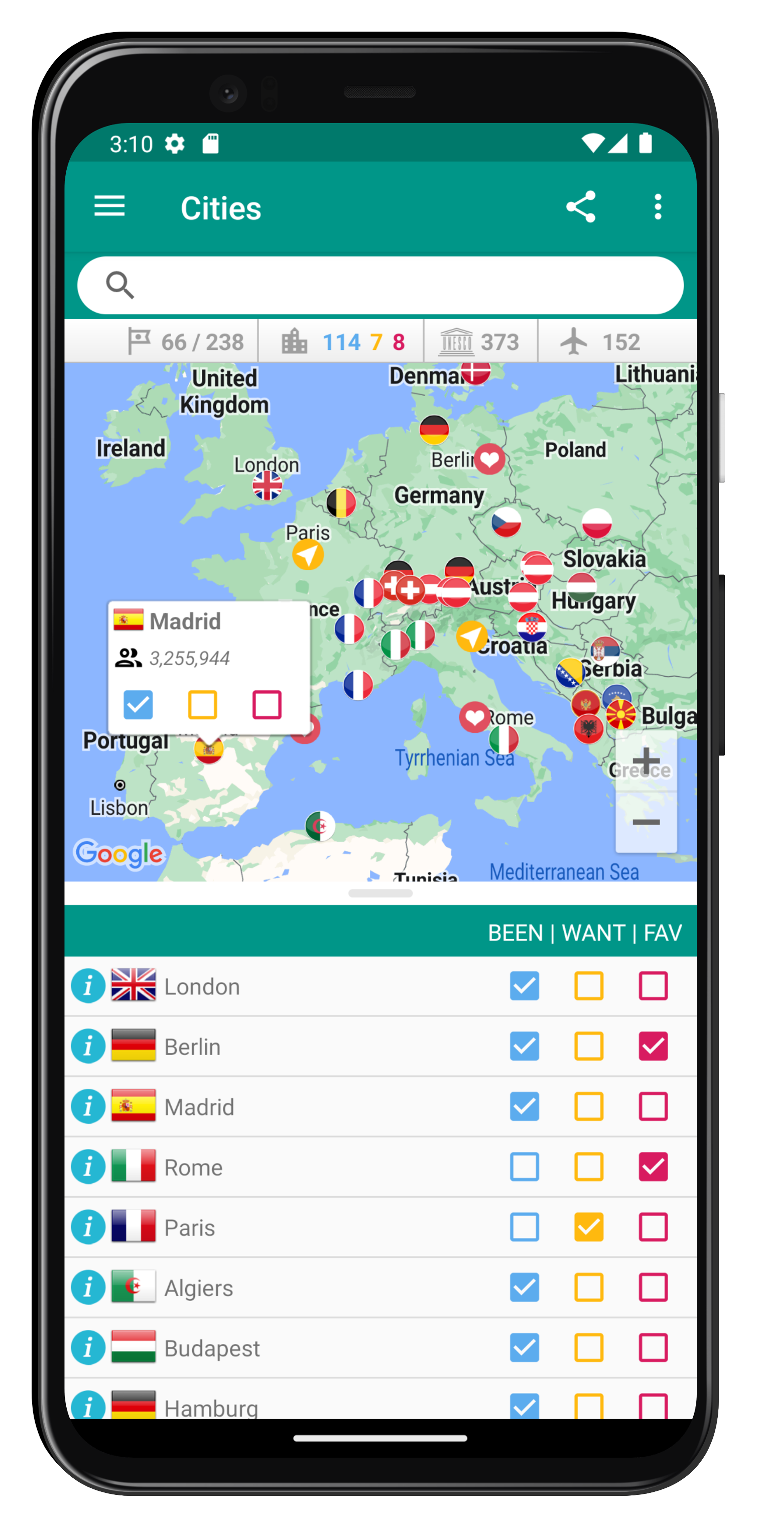 Map App To Mark Locations Visited 